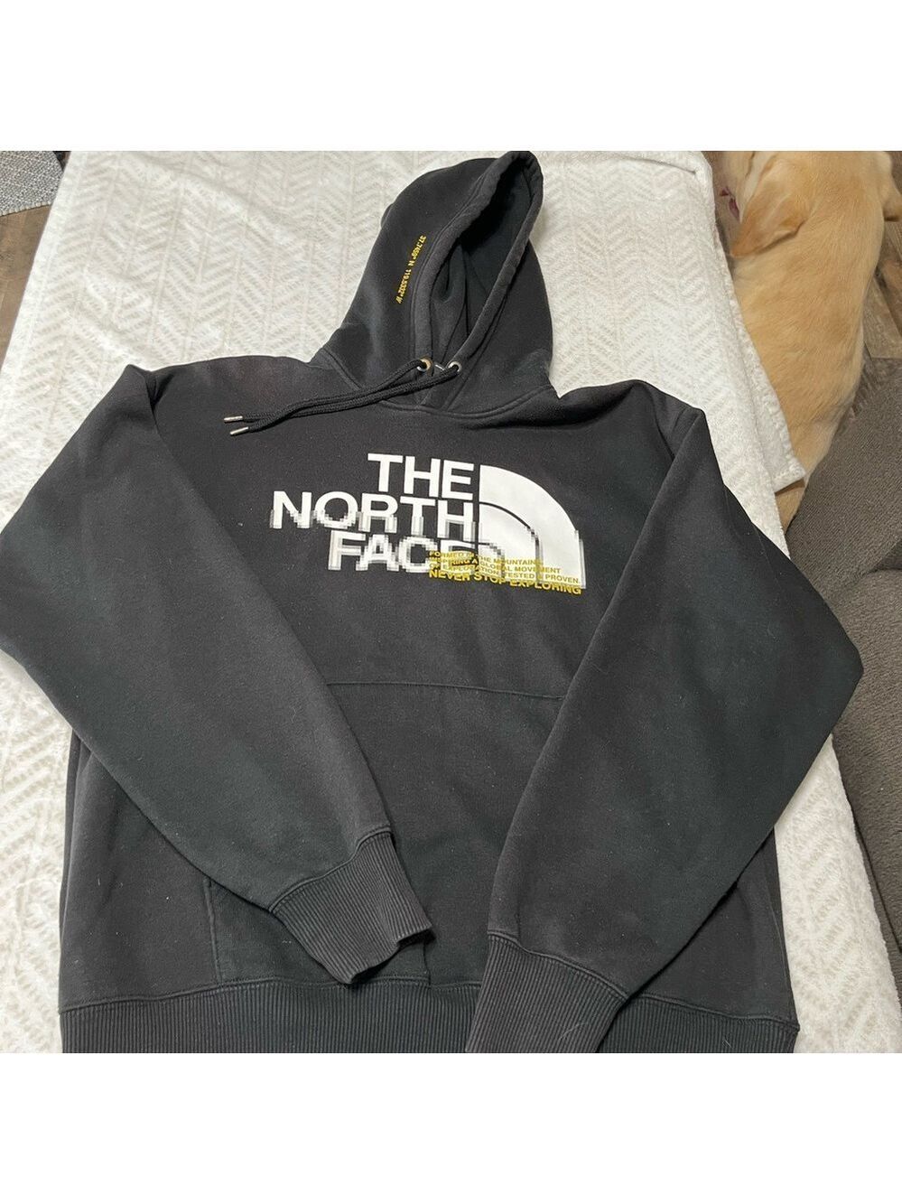 The North Face Black and Yellow Men's Hoodie S